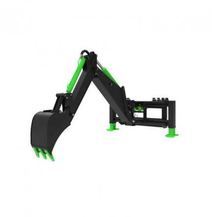 SPAREPARTS|FIRSTGREEN - Backhoe MZ-800 with basic bucket 400 mm